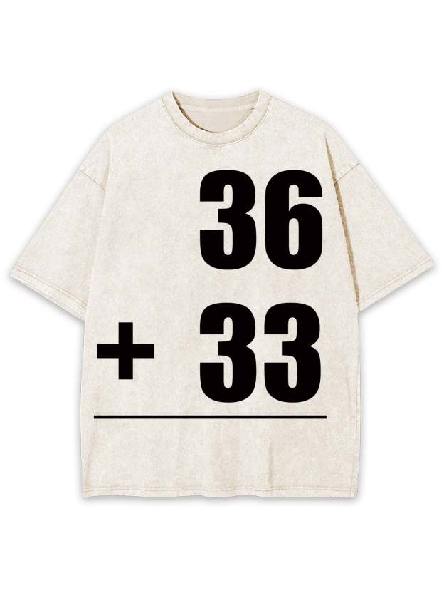MATH PROBLEMS WASHED TSHIRT