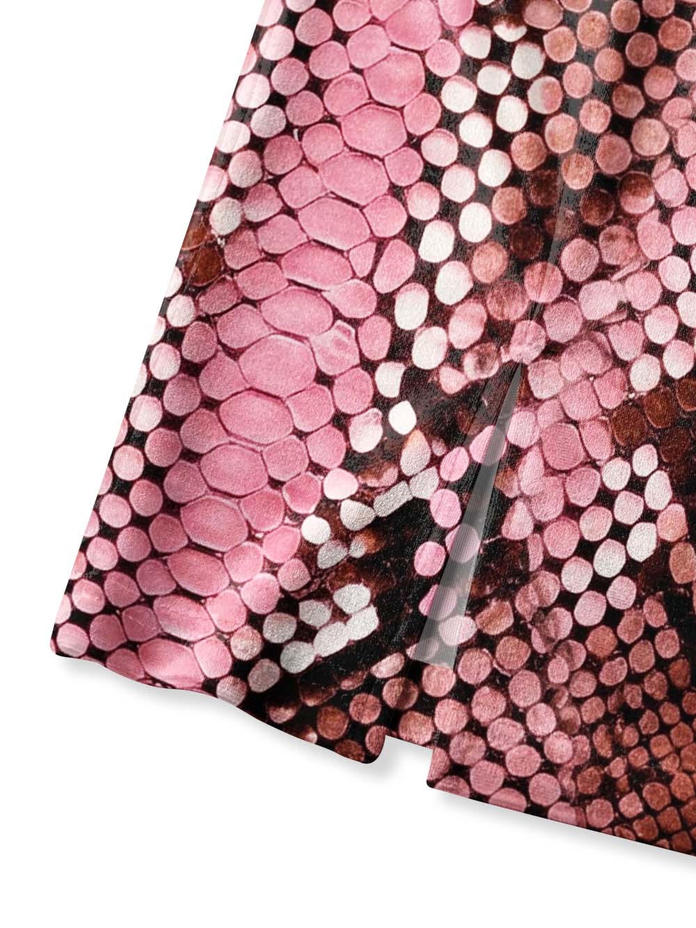 PINK SNAKE QIPAO MINI DRESS