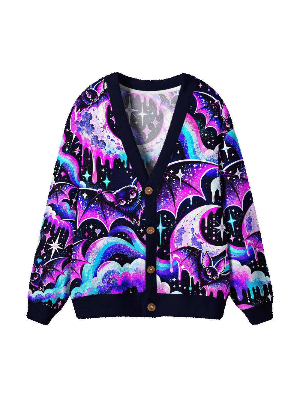 COSMIC BAT DRIP UGLY CARDIGAN SWEATERS