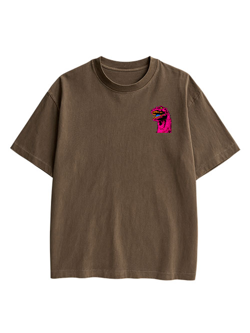 Neon Roar Double Sided Print Washed TShirt