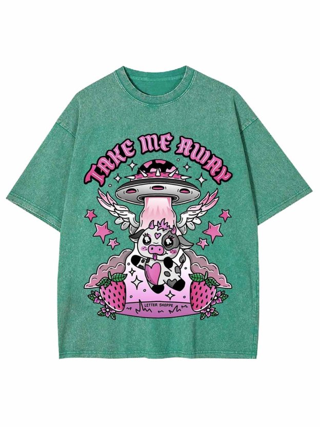 TAKE ME AWAY WASHED TSHIRT