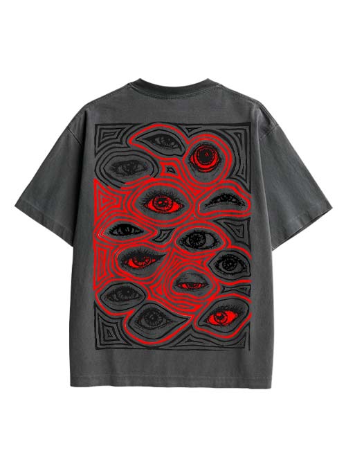 Eyes Of Perception Double Sided Print Washed TShirt