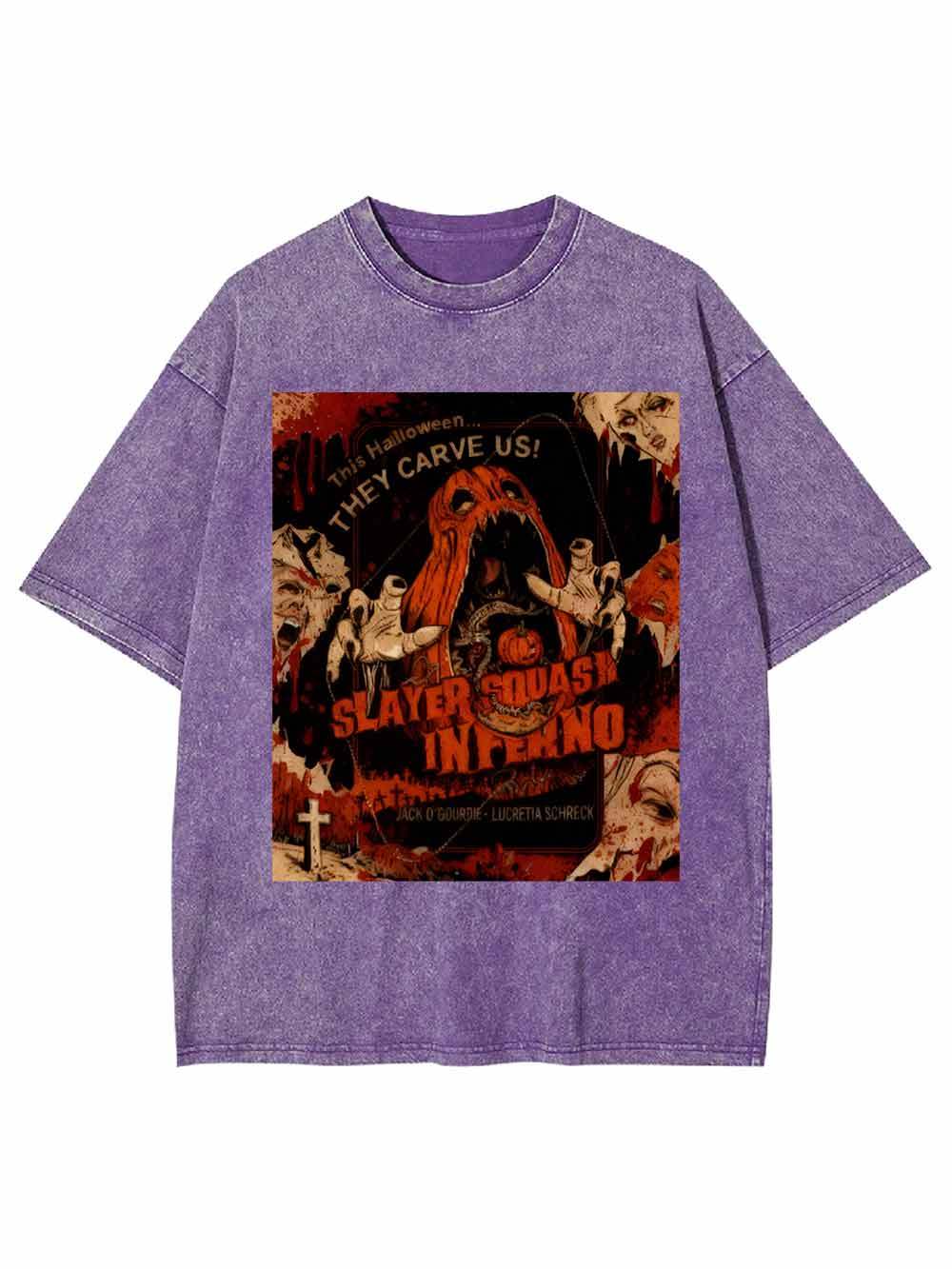 Slayer Squash Inferno Washed Tshirt-ClassyOutlaw Sale