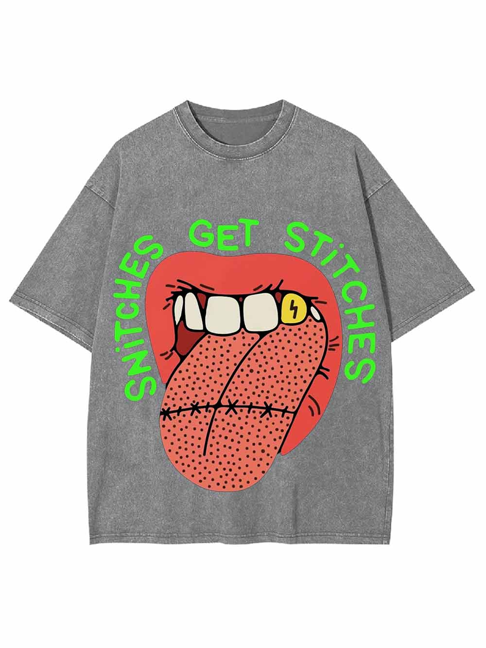 Snitches Get Stitches Washed Tshirt