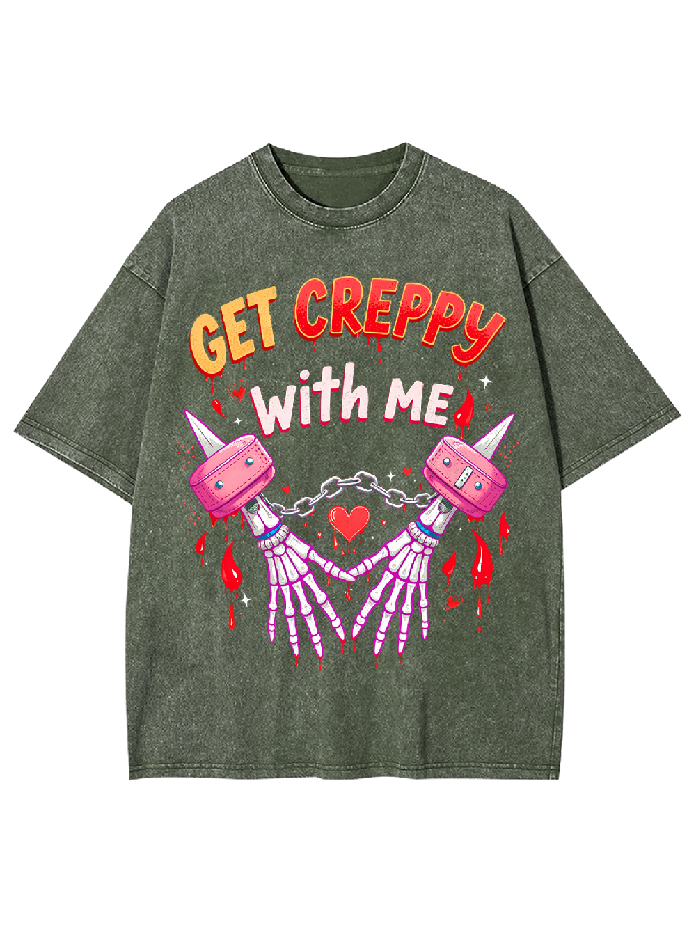 Get Creepy With Me Washed Tshirt
