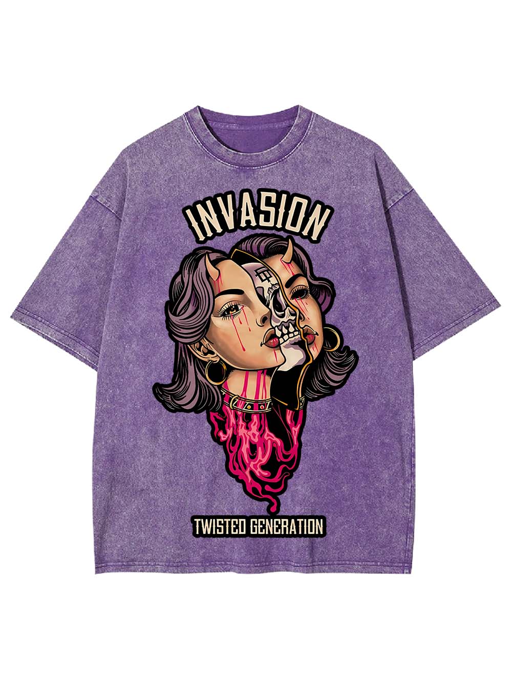 INVASION TWISTED GENERATION WASHED TSHIRT