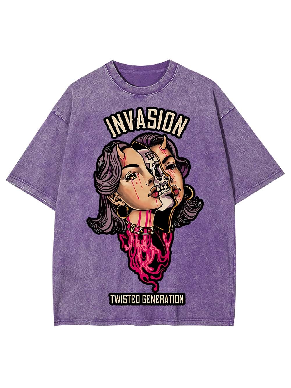 INVASION TWISTED GENERATION WASHED TSHIRT