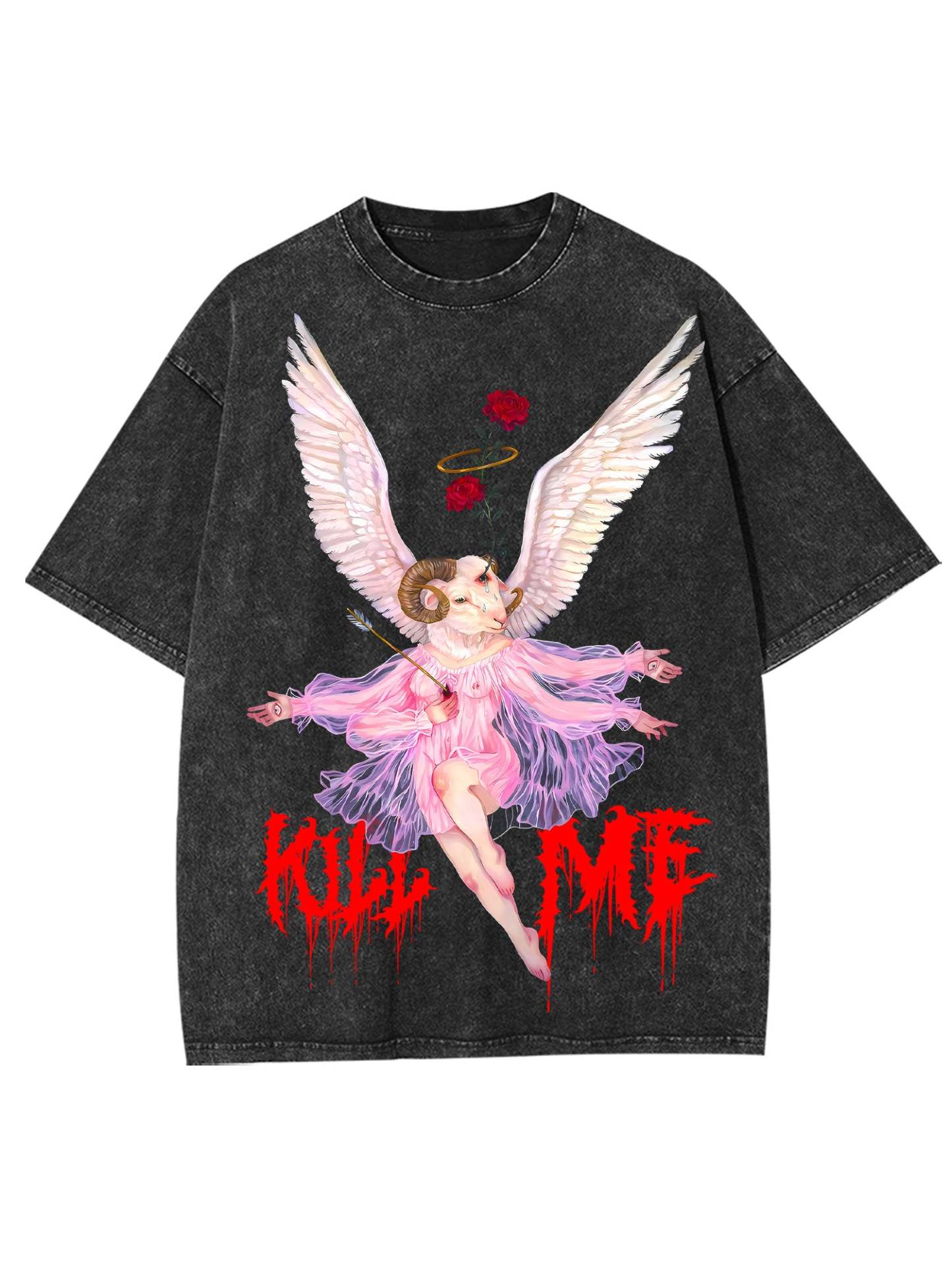 Kill Me Washed Tshirt-ClassyOutlaw Sale