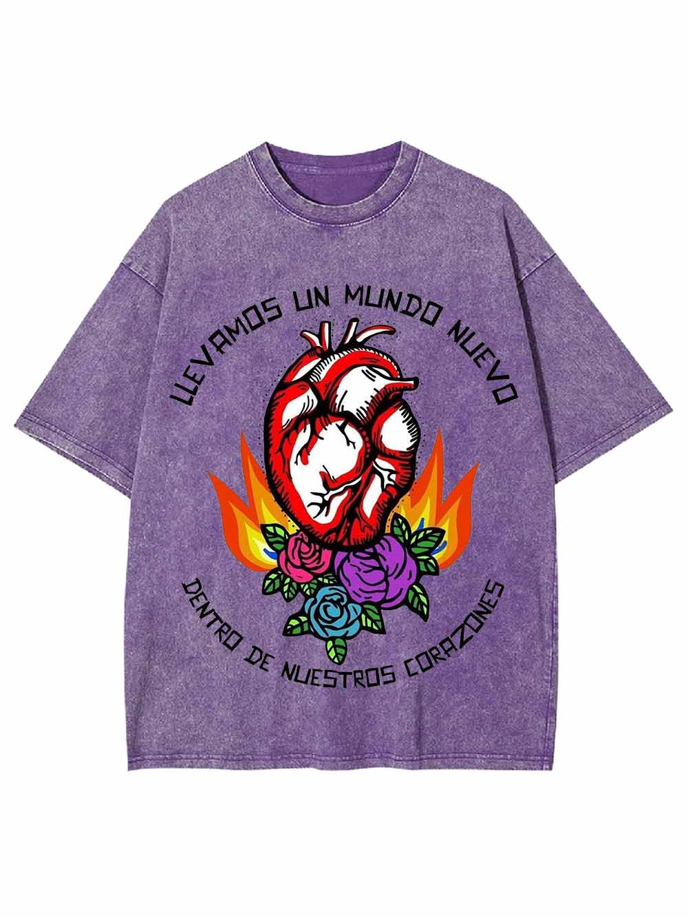 CORAZON FLOR WASHED TSHIRT