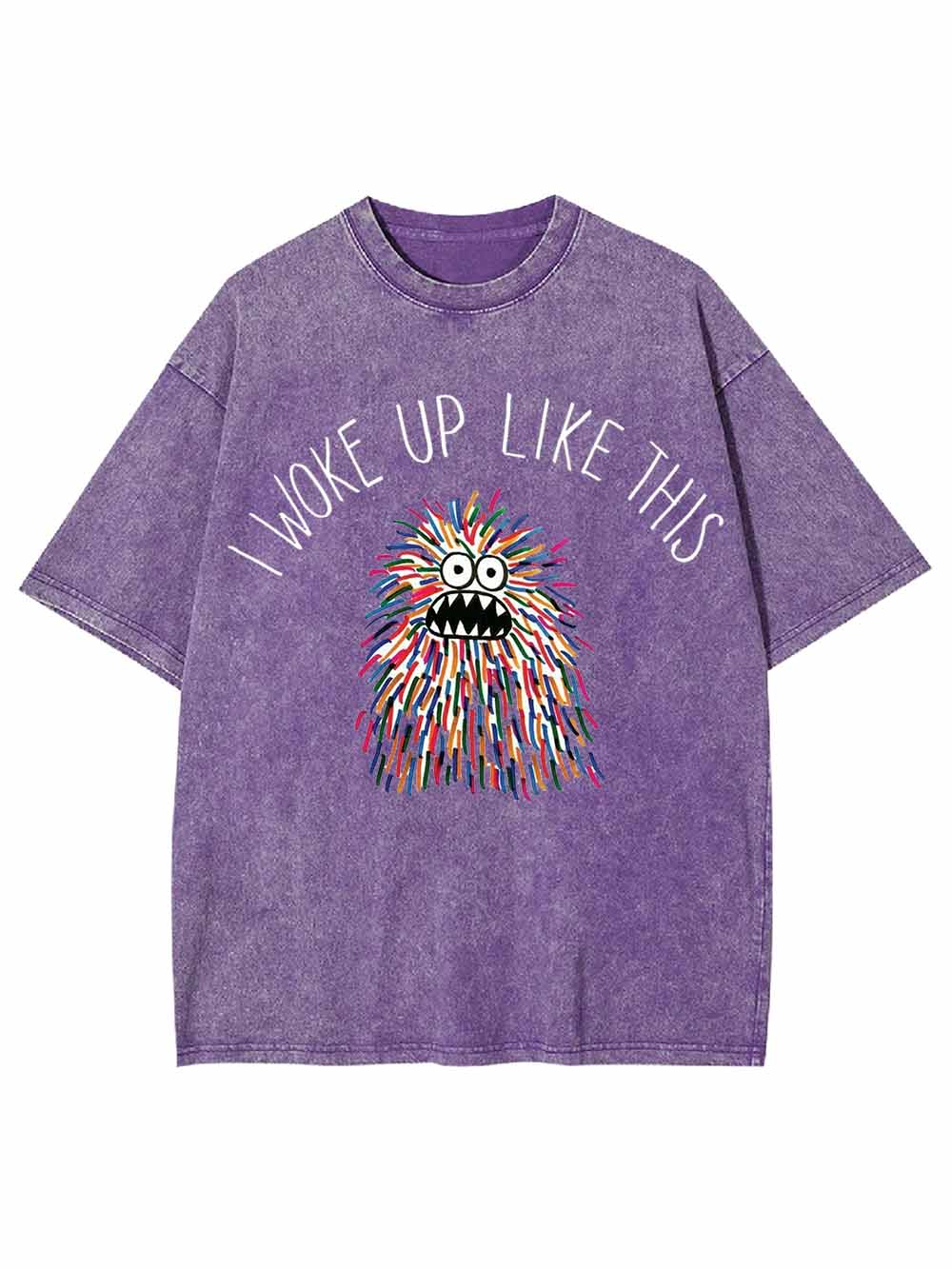 COLORFUL MONSTER WAKE UP WASHED TSHIRT