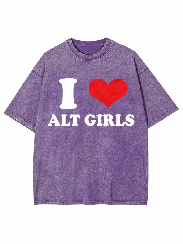 I LOVE ALT GIRLS WASHED TSHIRT