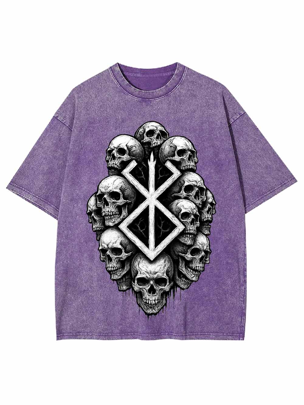 SKULL EMBLEM WASHED TSHIRT