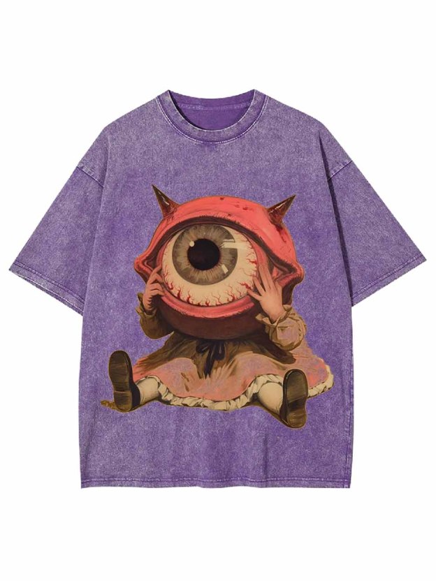 BIG EYE WASHED TSHIRT