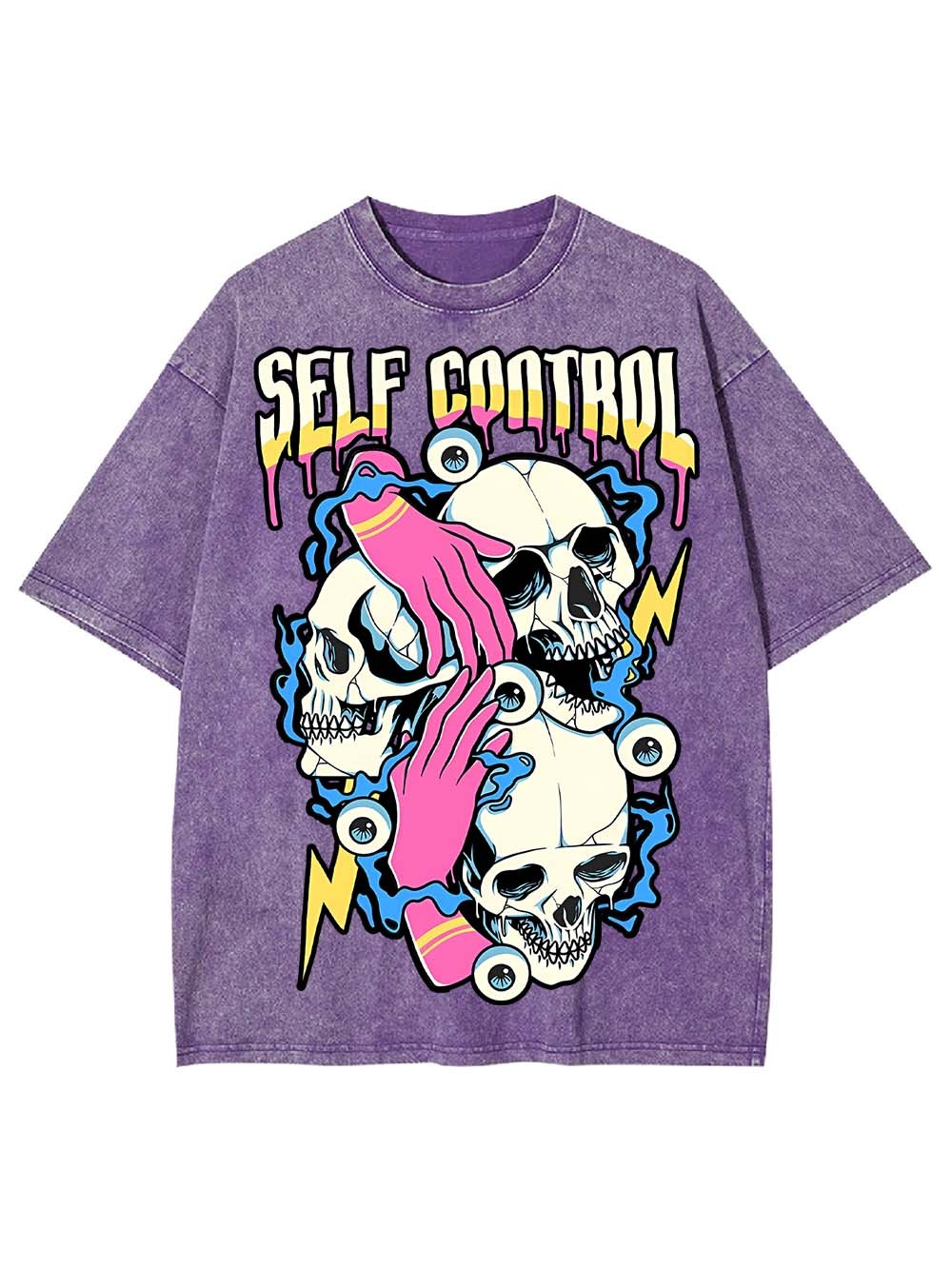SELF CONTROL CHAOS WASHED TSHIRT