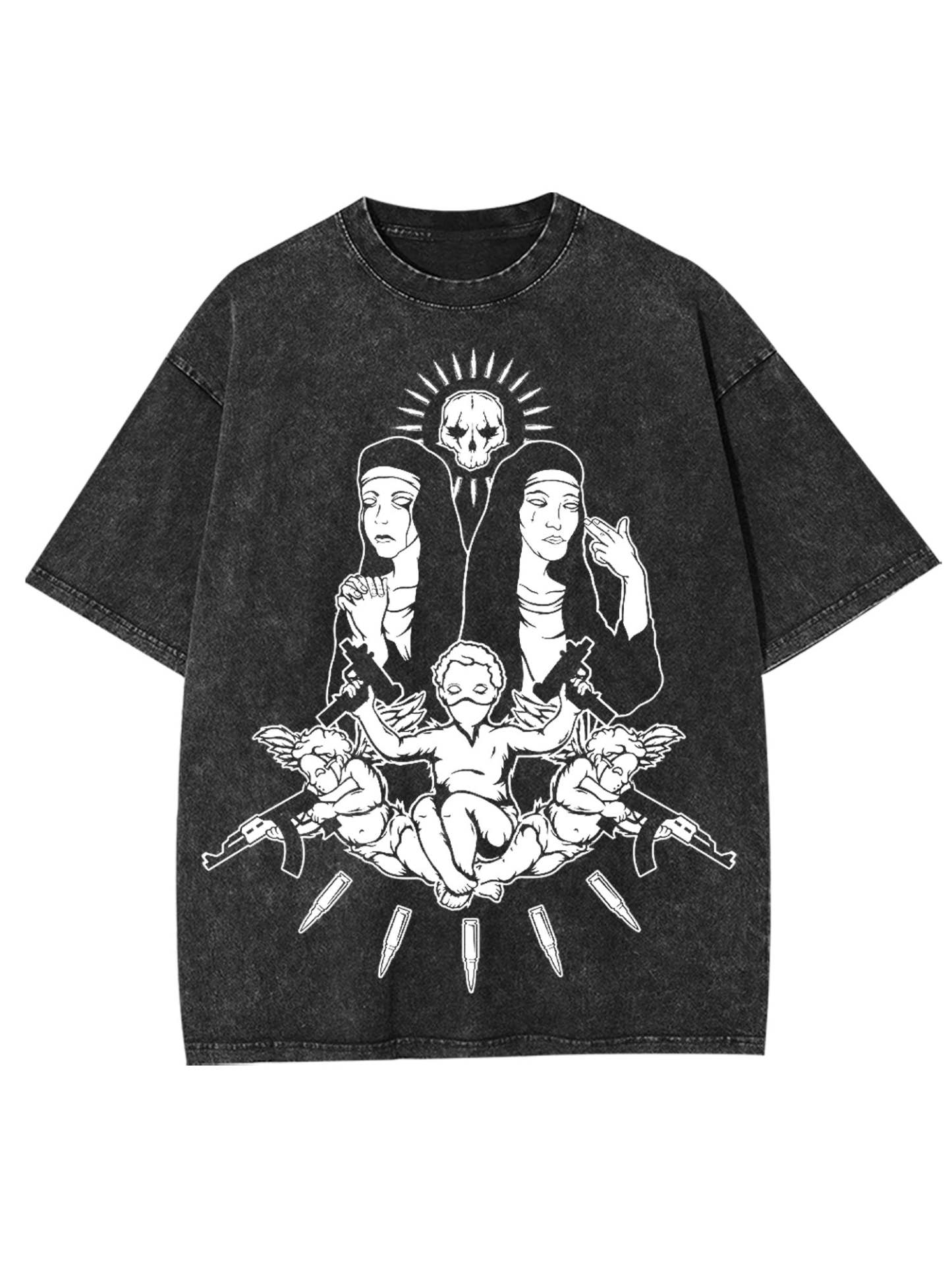 Heaven Gang Washed Tshirt-ClassyOutlaw Sale