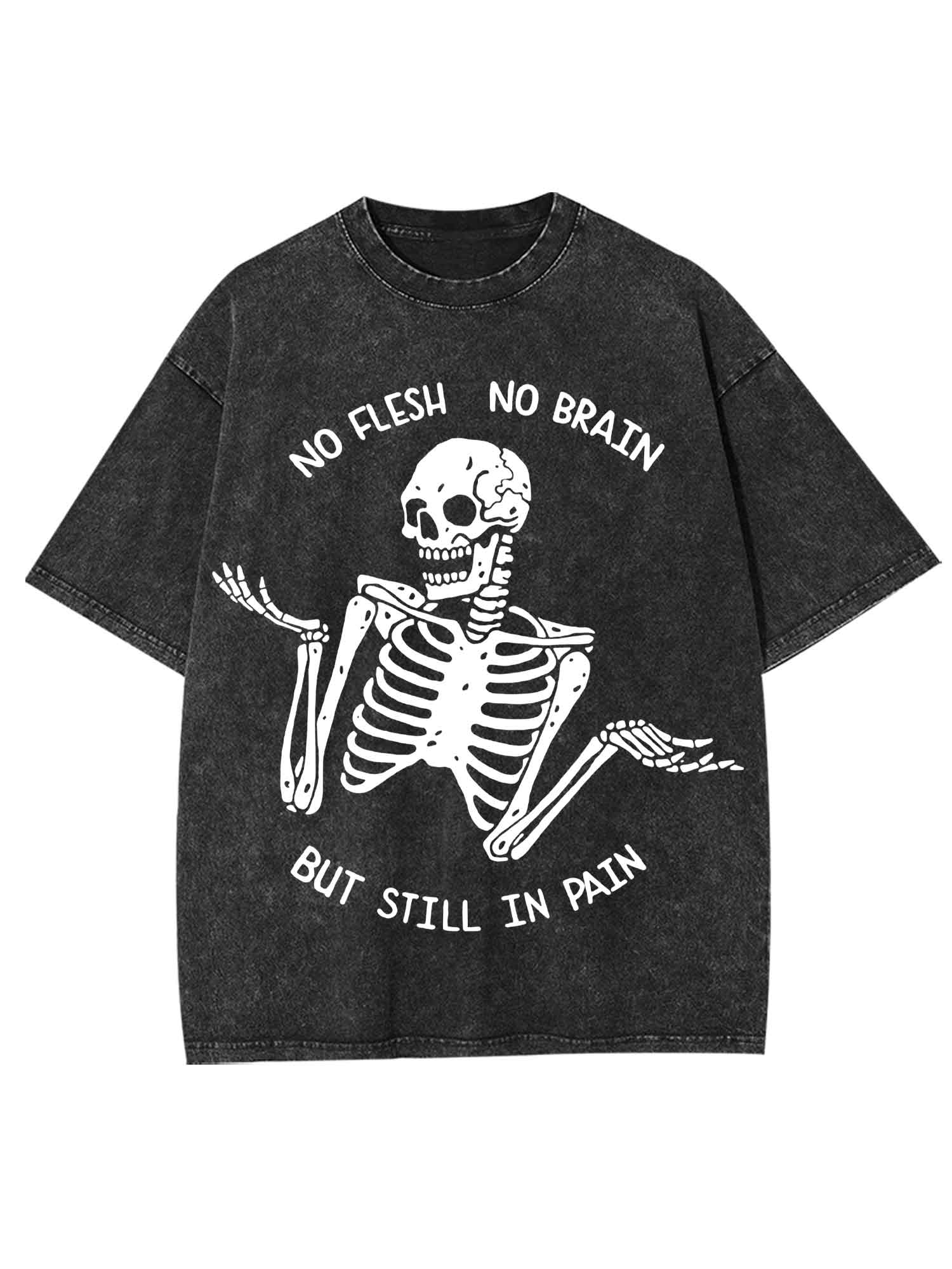 No Flesh No Brain But Still In Pain Washed Tshirt