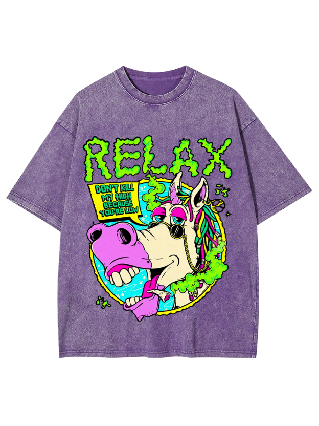 Relax and Stay High Washed Tshirt
