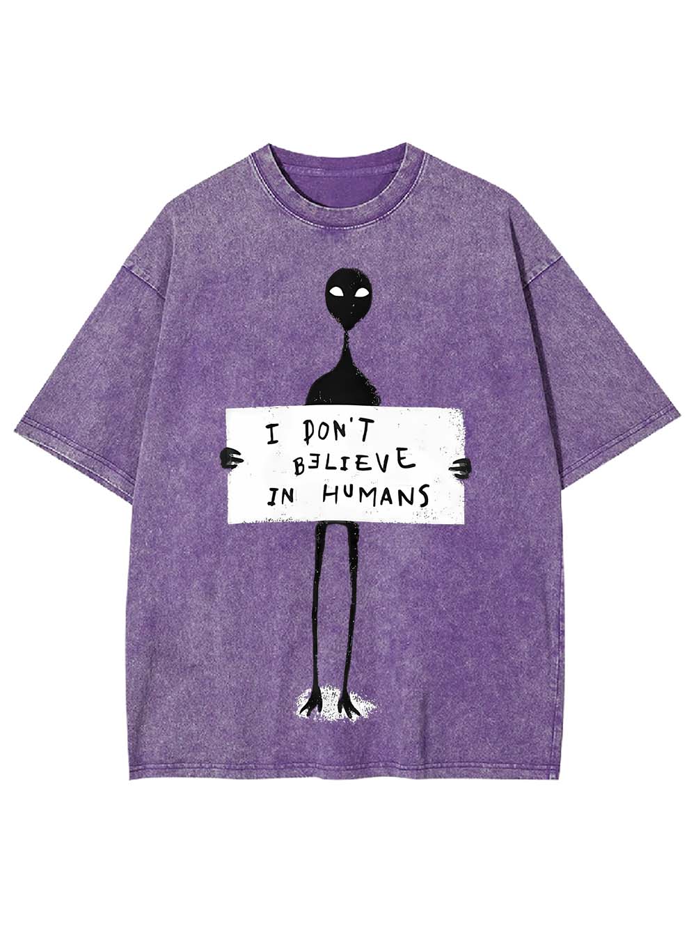 I DON'T BELIEVE IN HUMANS WASHED TSHIRT