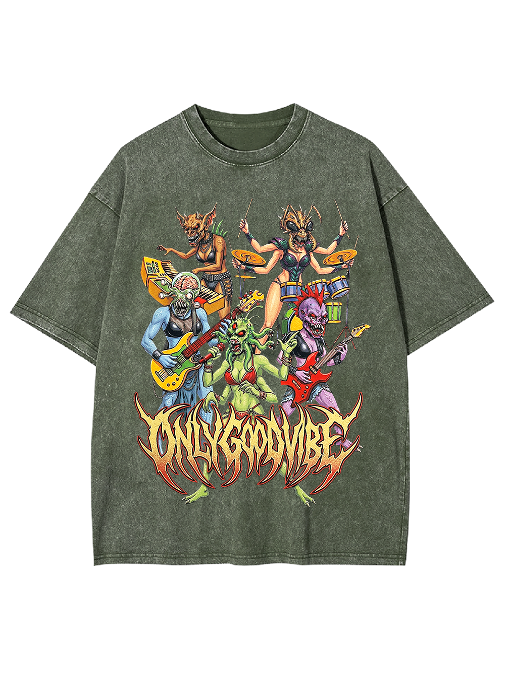 Demon Band Washed Tshirt