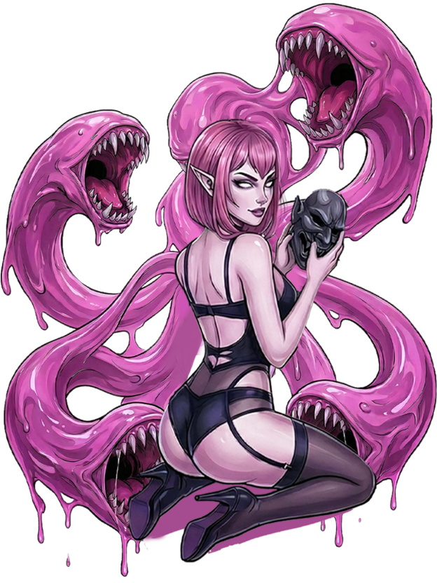 Neon Succubus & Dark Siren Washed Tshirt