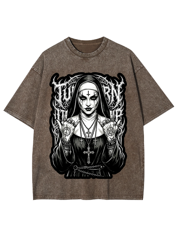 Rebel Nun Washed Tshirt