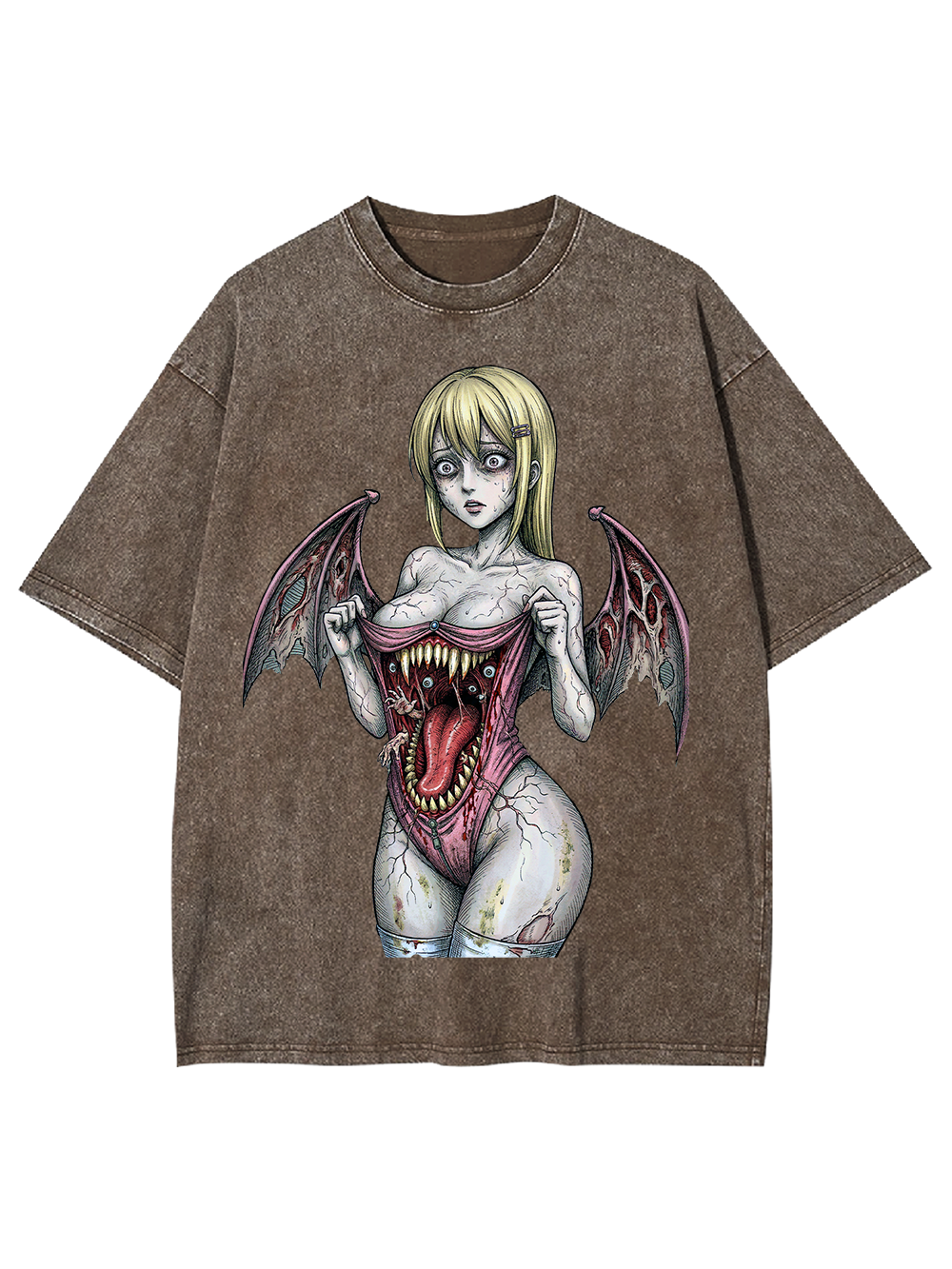 Bat Wings & Bite Washed Tshirt
