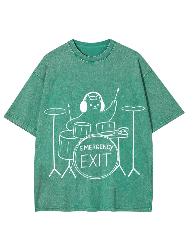 Emergency Groove – Cute Band Washed Tshirt