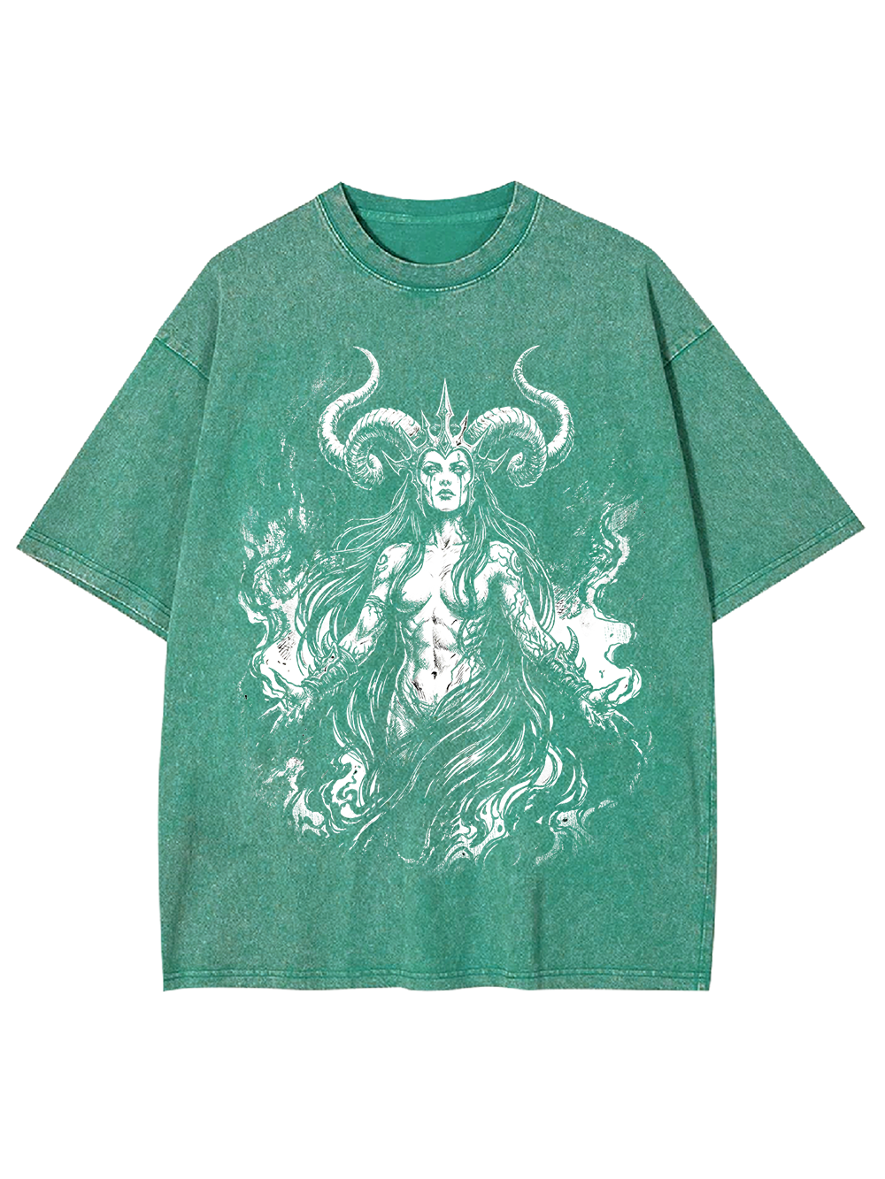 Flamebound Witch – Occult Washed Tshirt
