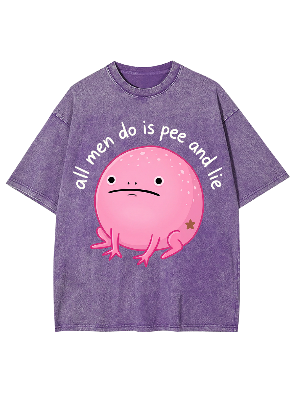 All men do is pee and lie Washed Tshirt