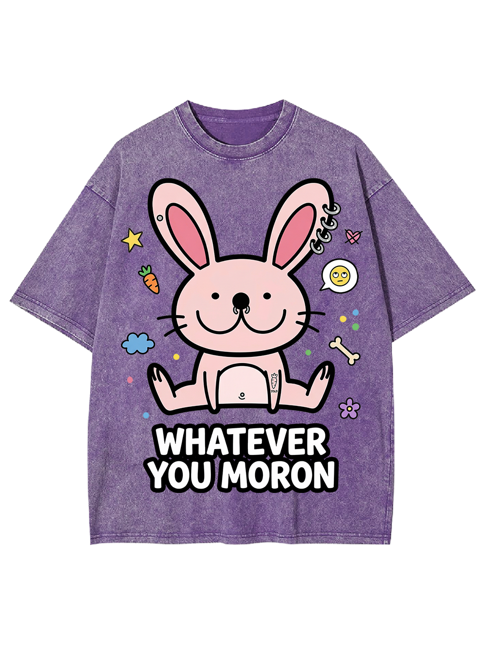 WHATEVER YOU MORON Washed Tshirt