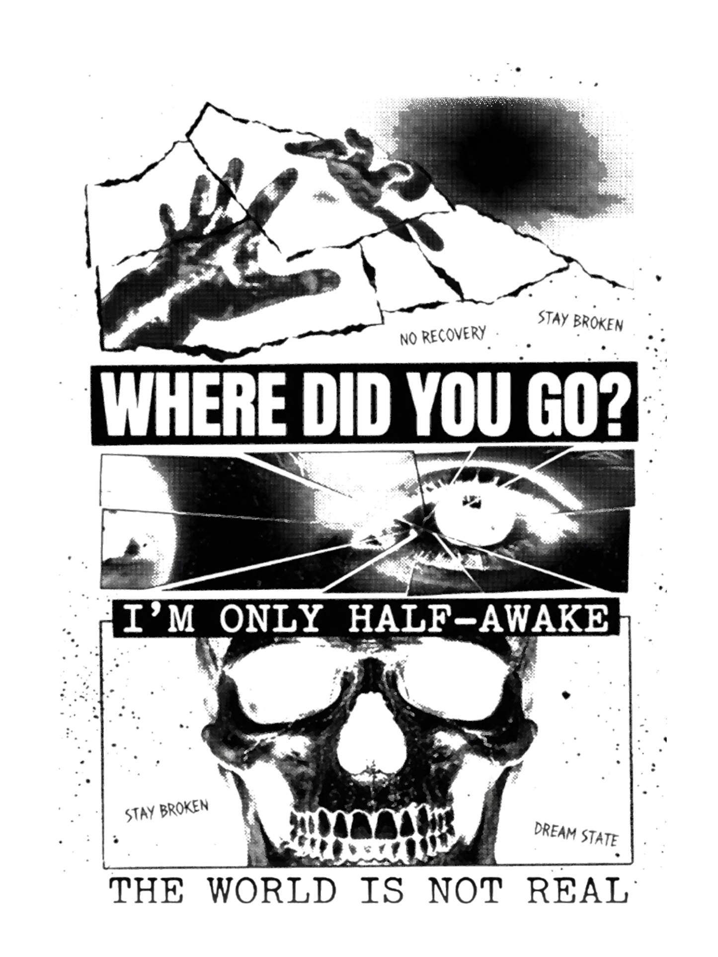 THE WORLD IS NOT REAL Washed Tshirt