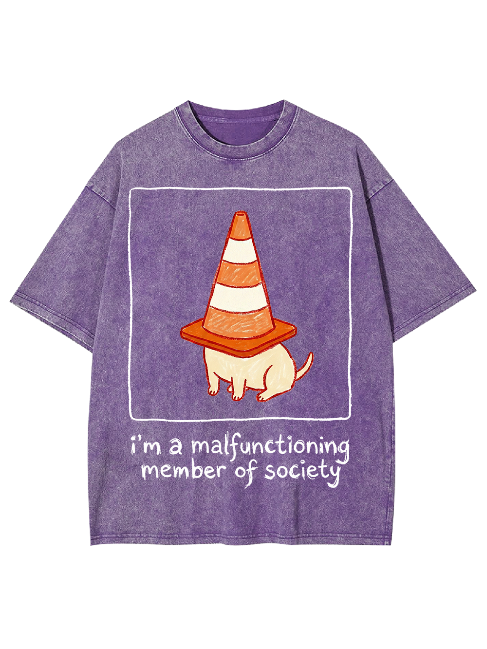 i’m a malfunctioning member of society Washed Tshirt