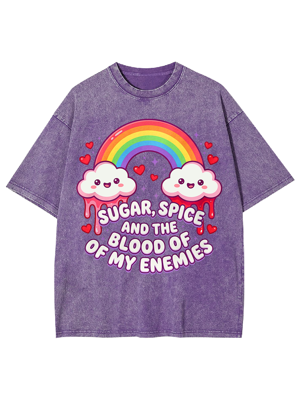 SUGAR, SPICE AND THE BLOOD OF MY ENEMIES Washed Tshirt