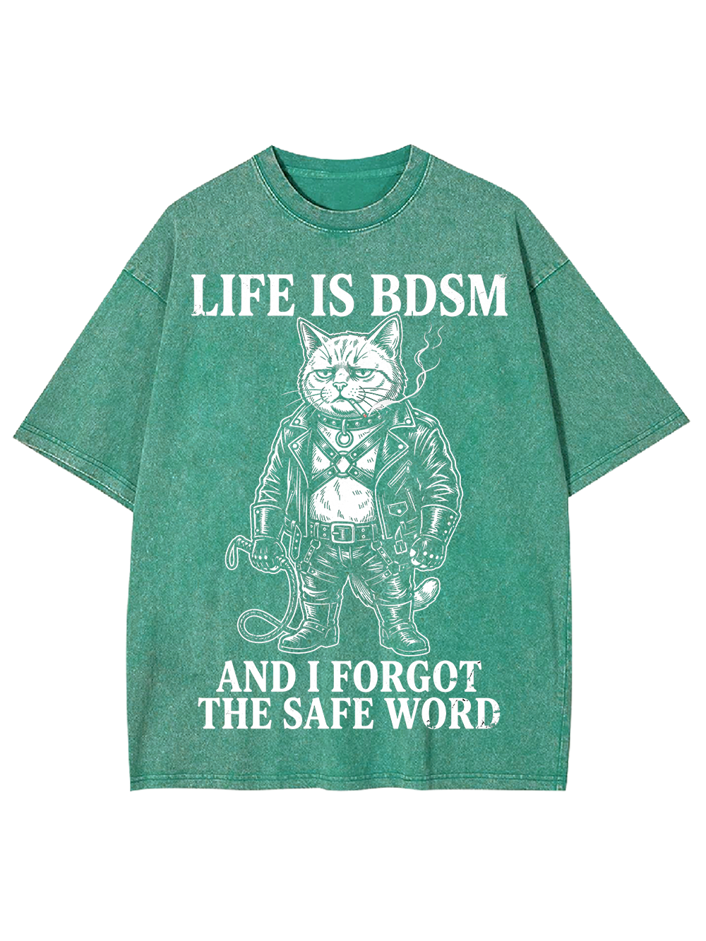 LIFE IS BDSM AND I FORGOT THE SAFE WORD Washed Tshirt