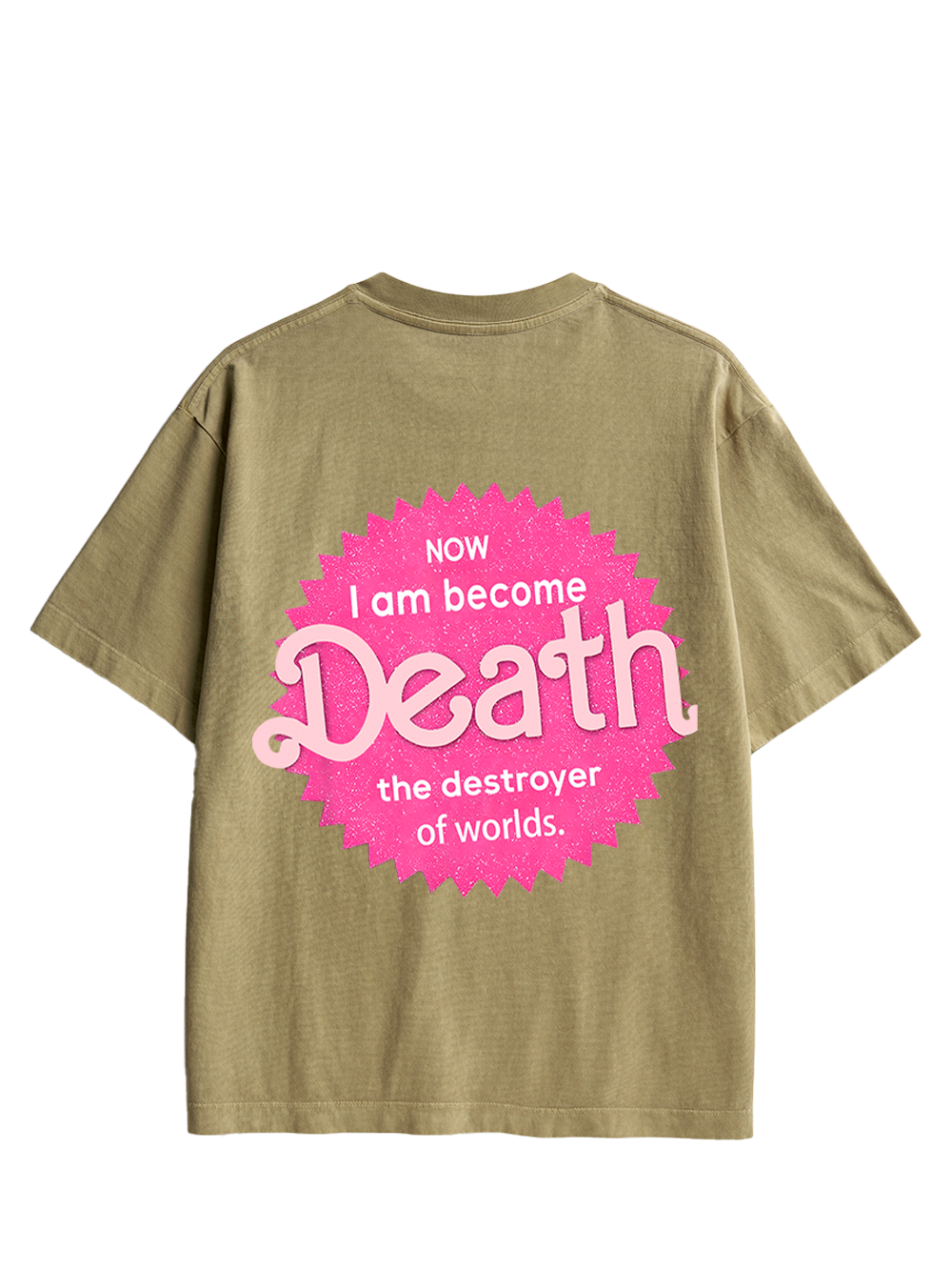 Sparkly Harbinger of Death Double Sided Print Washed TShirt