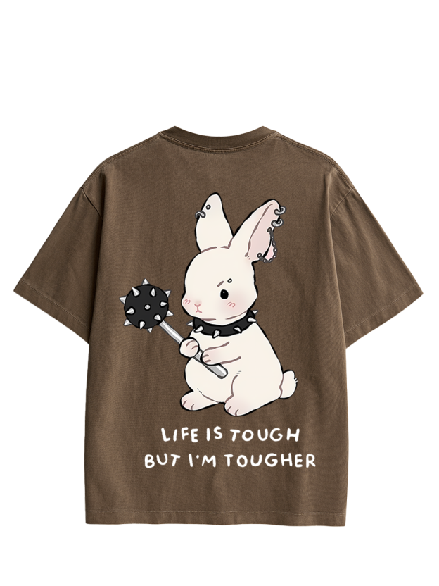 Tough Bunny Double Sided Print Washed TShirt