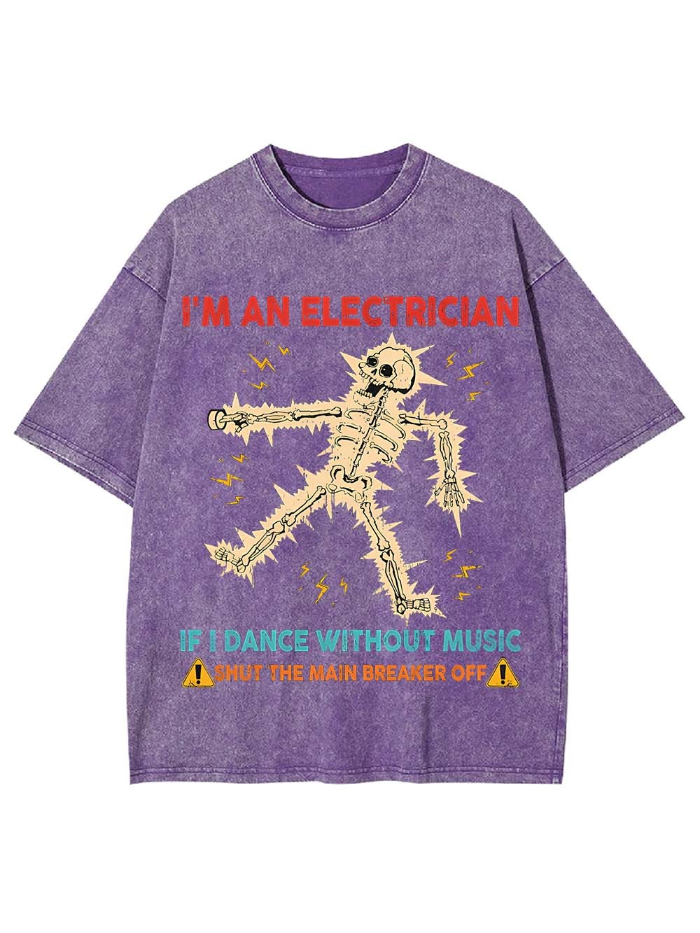 Electrician's Warning Washed Tshirt