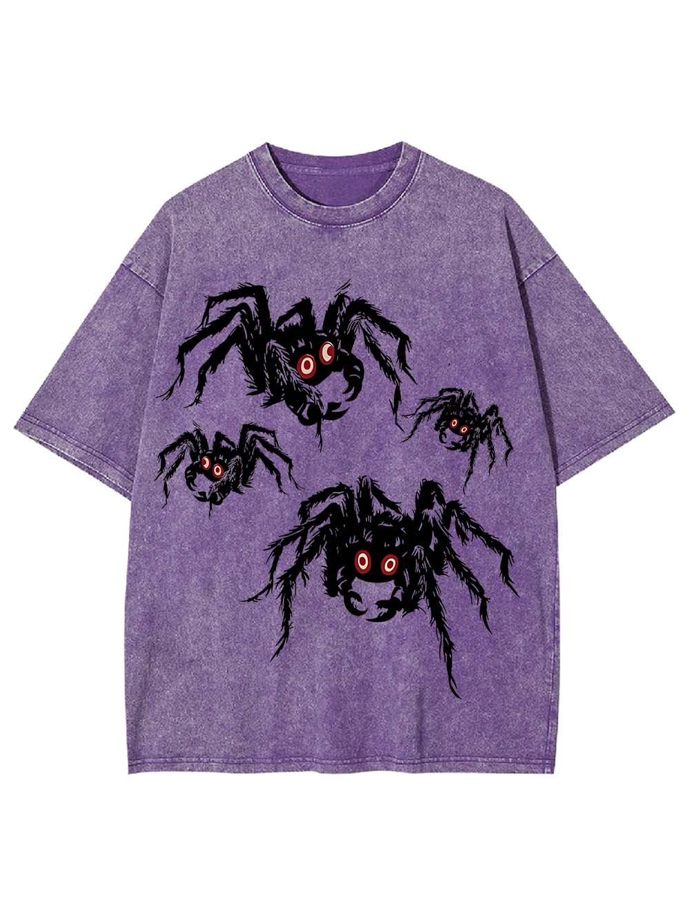 Creepy Crawling Spiders Washed Tshirt