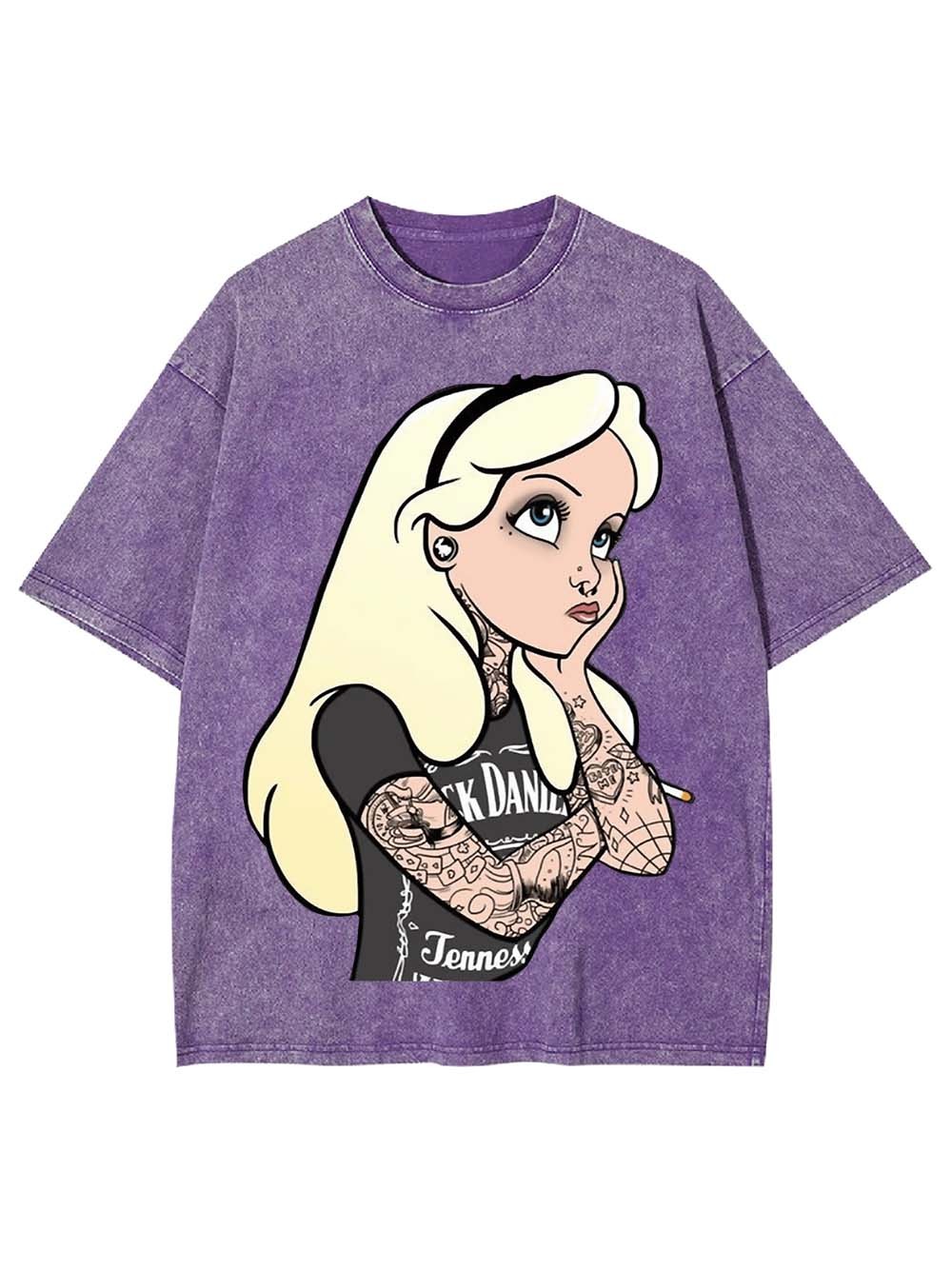 Tattooed Girl Washed Tshirt