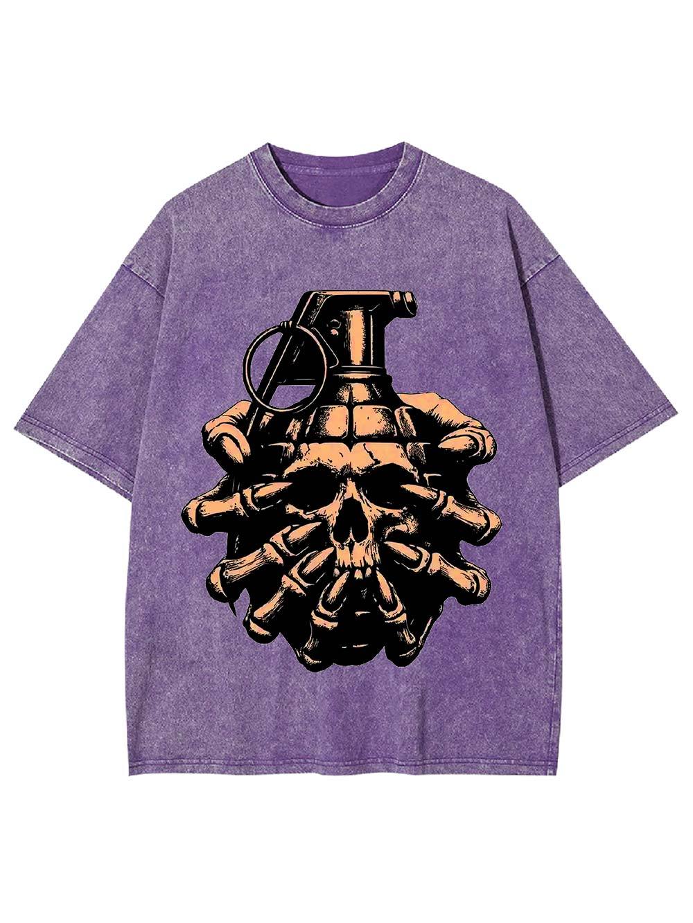 Skull Grenade Washed Tshirt