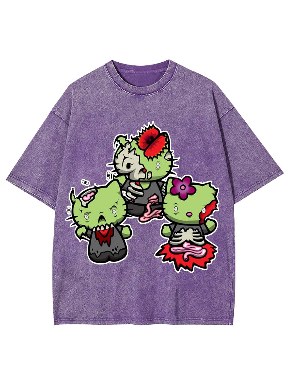 Zombie Kitties Washed Tshirt