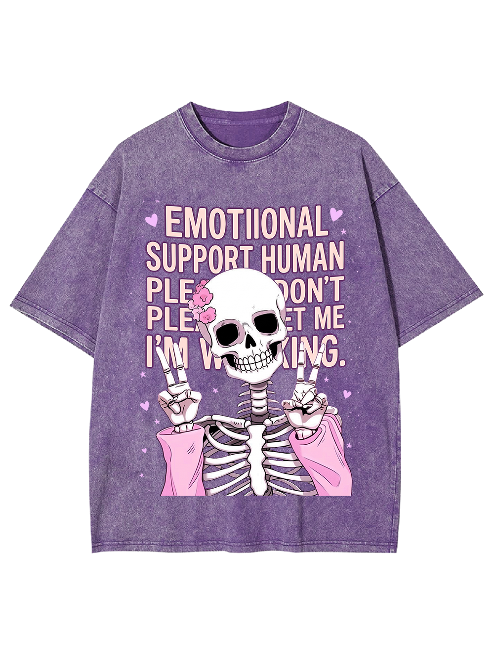 Emotional Support Human Washed Tshirt