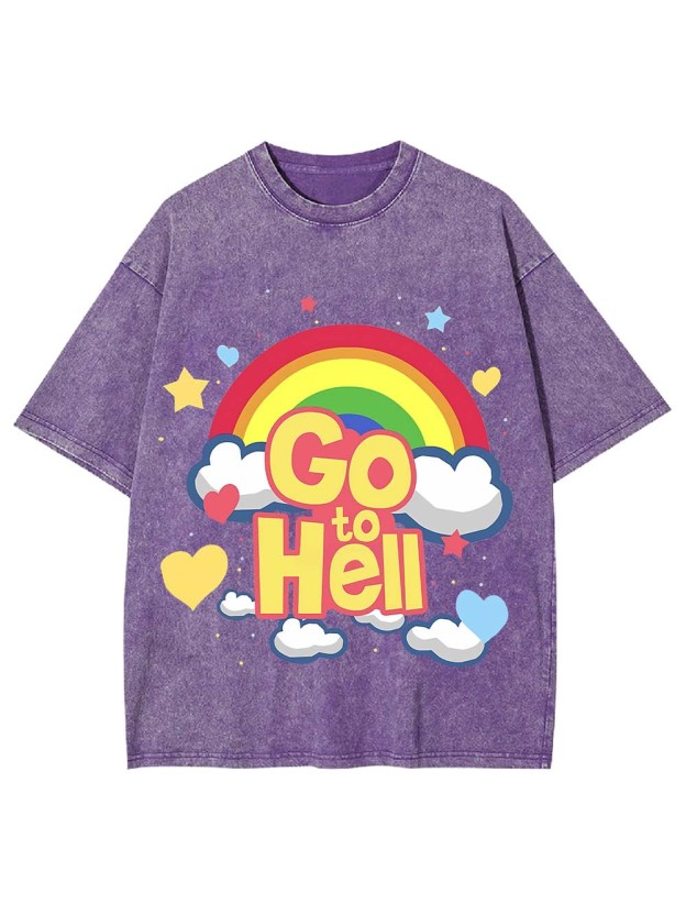 GO TO HELL WASHED TSHIRT