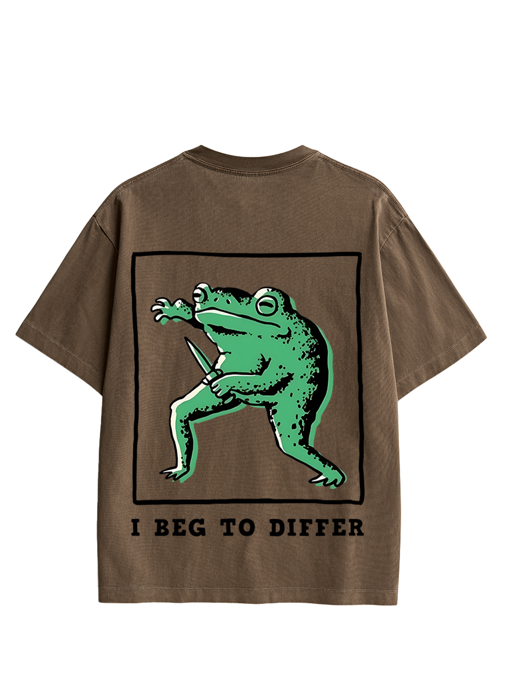 I BEG TO DIFFER DOUBLE SIDED PRINT WASHED TSHIRT