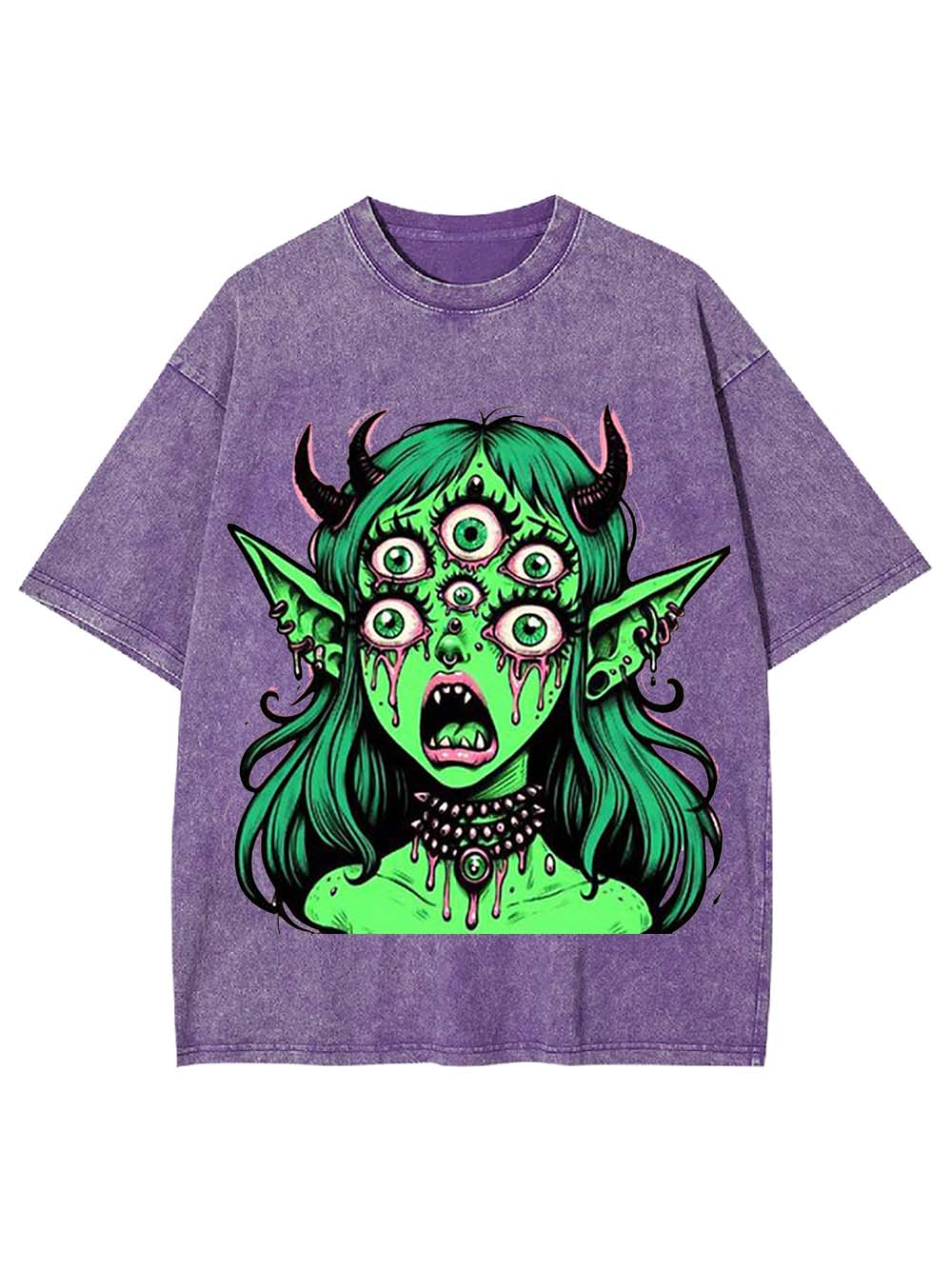 Multi-Eyed Demoness Washed Tshirt