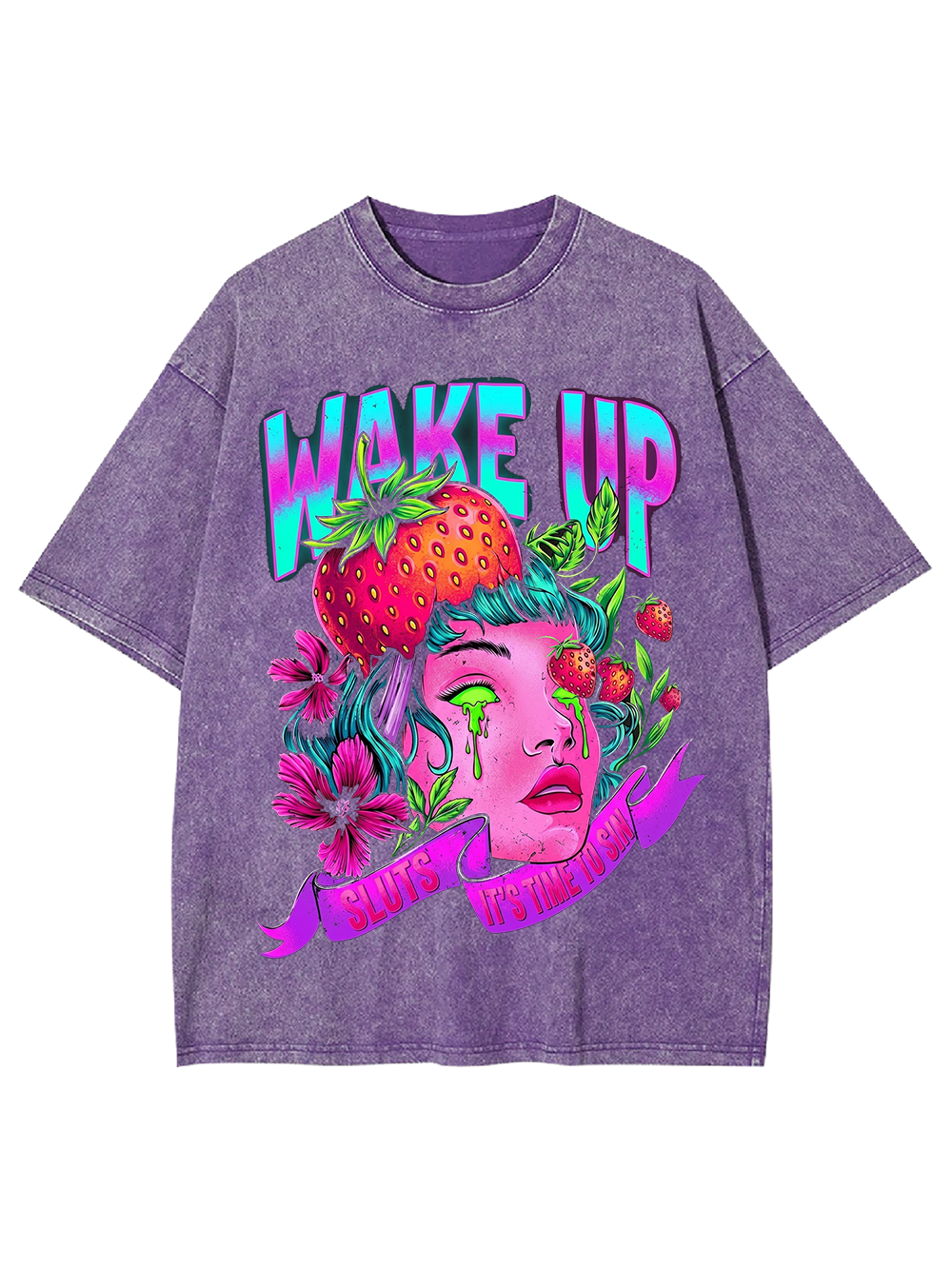 WAKE UP WASHED TSHIRT