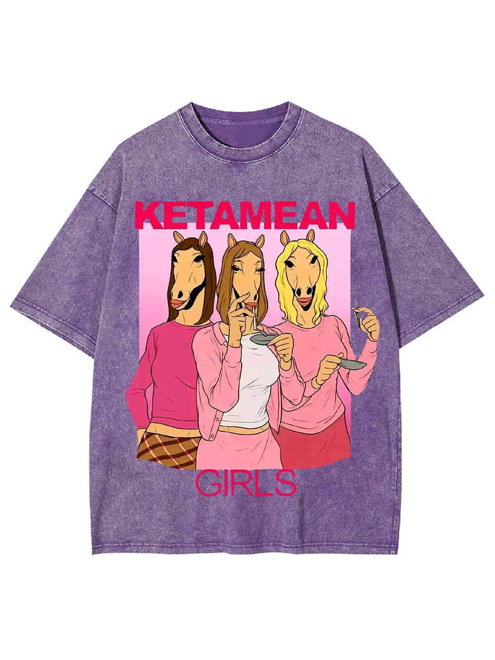 Ketamean Girls Washed Tshirt