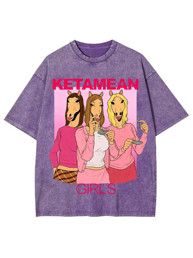 Ketamean Girls Washed Tshirt