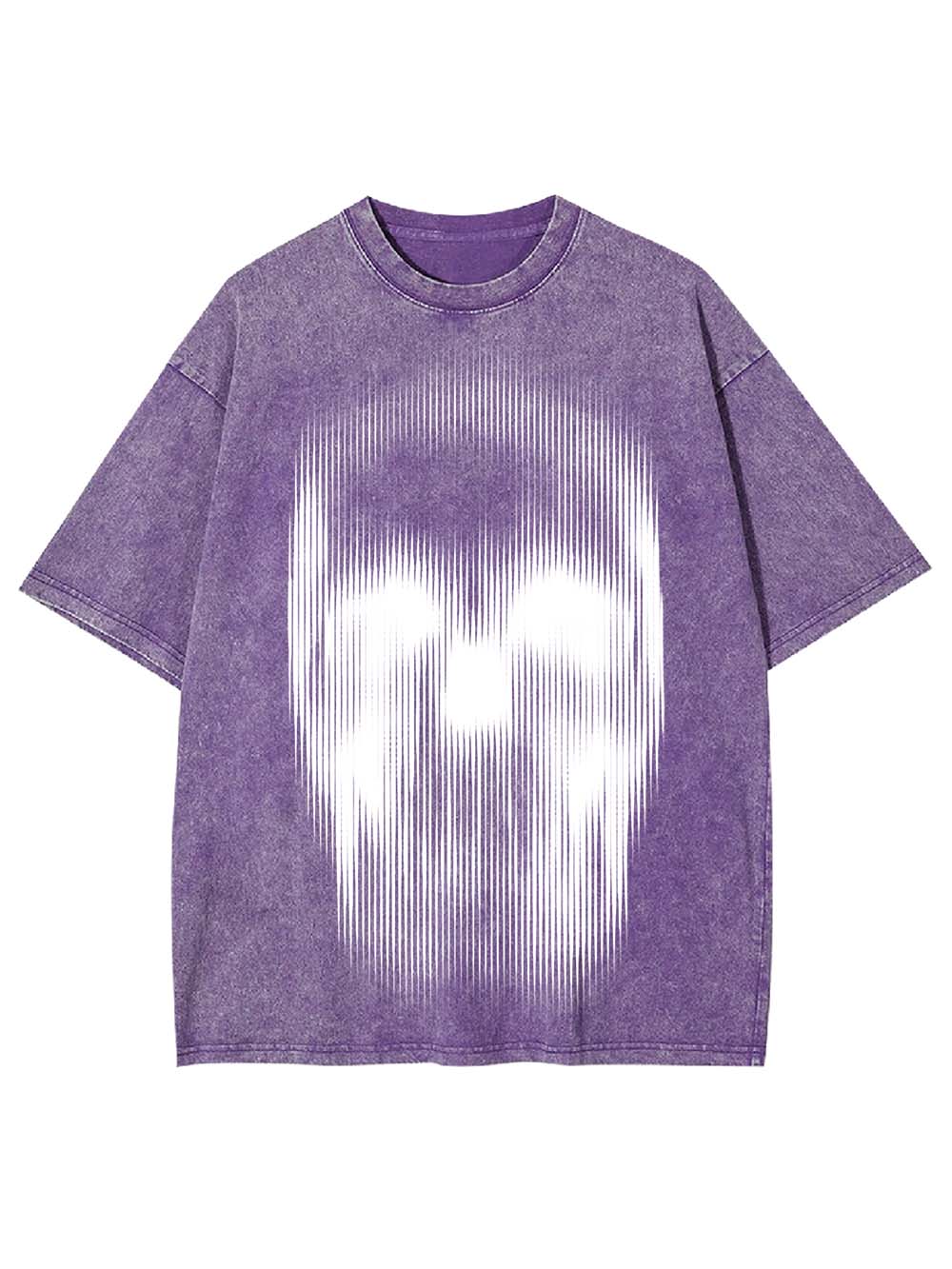 Distorted Skull Art Washed Tshirt