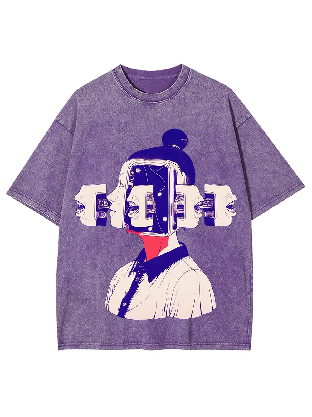 FRAGMENTED VOICES OF THE MIND WASHED TSHIRT